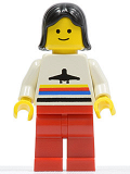 LEGO air011 Airport - Classic, Red Legs, Black Female Hair