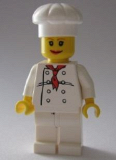 LEGO chef020 Chef - White Torso with 8 Buttons, White Legs, Female