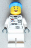 LEGO cty0225a Spacesuit, White Legs, Blue Short Bill Cap, Eyelashes, Black Eyebrows