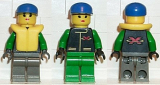 LEGO ext004 Extreme Team - Green, Dark Gray Legs, Blue Cap, Life Jacket
