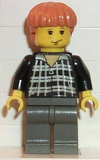 LEGO hp032 Ron Weasley, Black and White Plaid Shirt