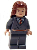 LEGO hp083 Hermione, Gryffindor Stripe Torso, Reddish Brown Female Hair Mid-Length