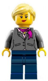 LEGO idea009 Research Scientist Female, Magenta Scarf
