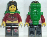 LEGO ixs012 Xtreme Stunts Sky Lane, Black Female Hair, Green Backpack with Sleeping Bag
