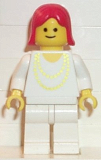 LEGO ncklc002 Necklace Gold - White Legs, Red Female Hair