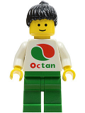 LEGO oct009 Octan - White Logo, Green Legs, Black Ponytail Hair