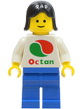 LEGO oct010 Octan - White Logo, Blue Legs, Black Female Hair