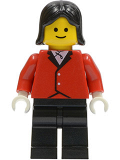 LEGO par049 Red Riding Jacket - Black Legs, Black Female Hair