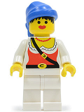 LEGO pi056 Pirate Female, White Legs, Blue Bandana