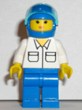 LEGO rac011 Shirt with 2 Pockets, Blue Legs, Blue Helmet, Trans-Light Blue Visor