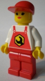 LEGO rep006 Repair - Overalls Red with Wrench Pattern, Red Legs, Red Cap
