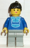 LEGO trn015 Jogging Suit, Light Gray Legs, Black Ponytail Hair
