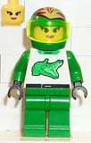 LEGO twn008 Race - Green, Green Flame Helmet