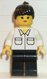 LEGO twn016 Shirt with 2 Pockets, Black Legs, Black Ponytail Hair