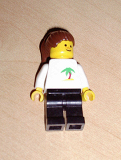 LEGO twn036 Palm Tree - Black Legs, Brown Ponytail Hair